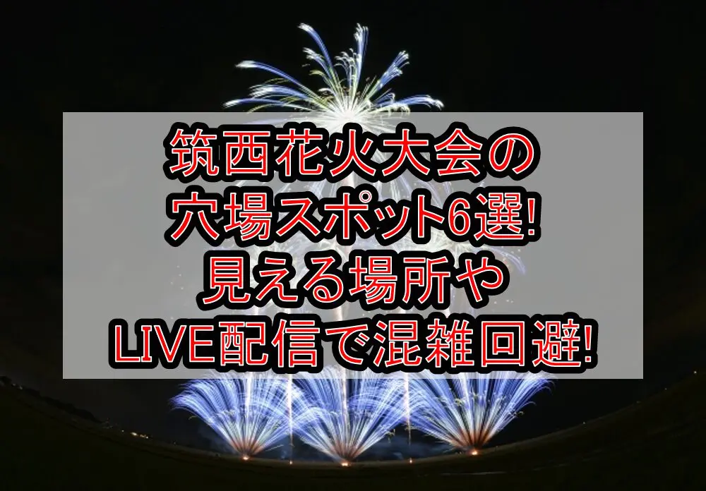 筑西花火大会花火大会2024の穴場スポット6選!見える場所やLIVE配信で混雑回避!