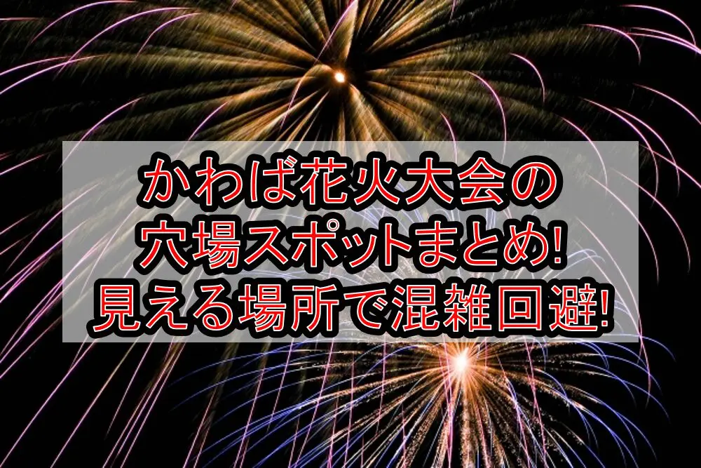 かわば花火大会2024の穴場スポットまとめ!見える場所で混雑回避!