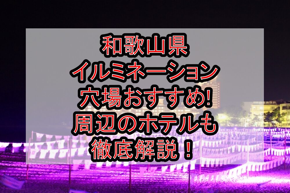 和歌山県イルミネーション穴場おすすめ2023-2024!周辺のホテルも徹底解説！