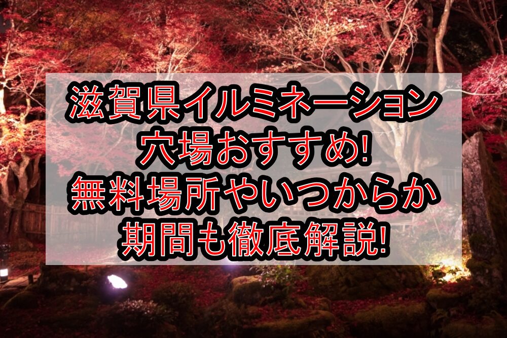 滋賀県イルミネーション穴場おすすめ2023-2024!無料場所やいつからか期間も徹底解説!