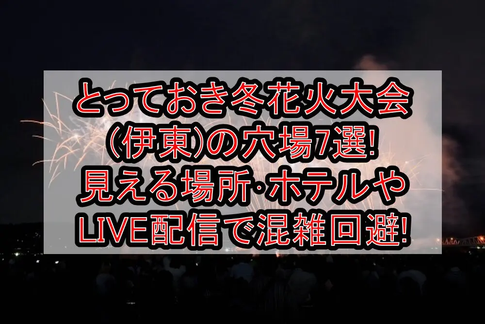 とっておき冬花火大会(伊東)2024の穴場7選!見える場所･ホテルやLIVE配信で混雑回避!