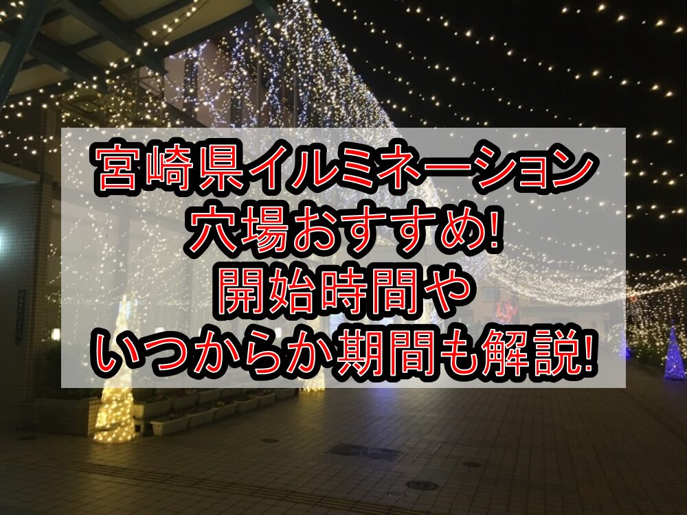 宮崎県イルミネーション穴場おすすめ2023-2024!開始時間やいつからか期間も徹底解説!