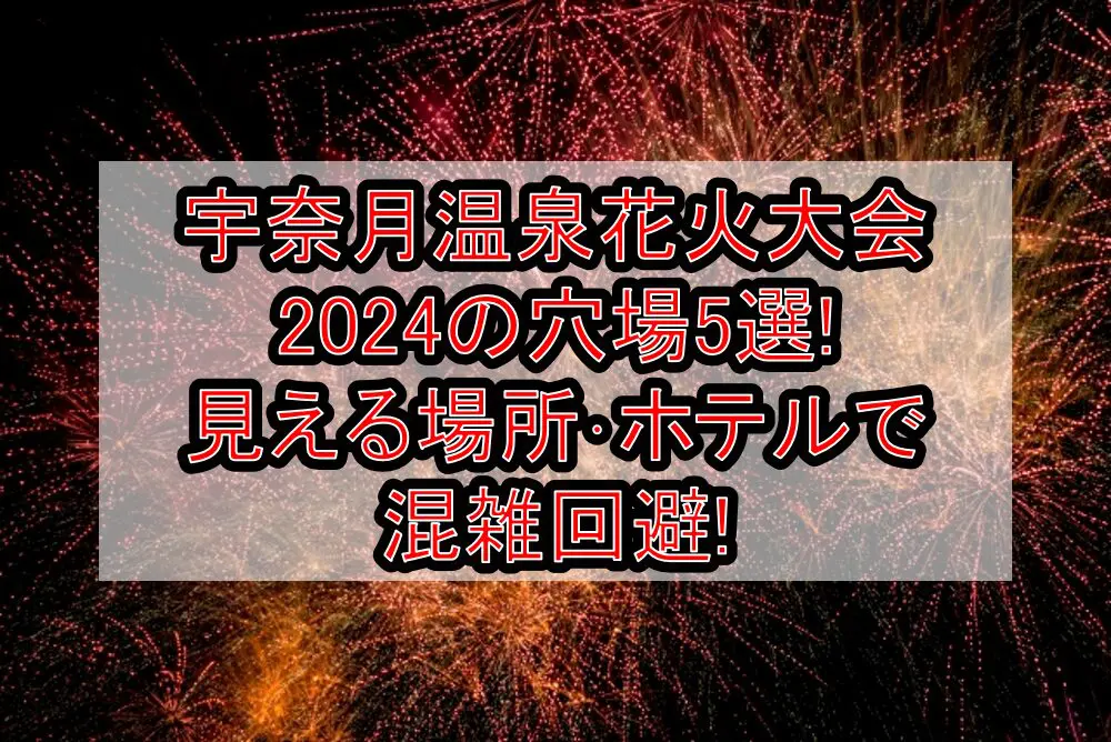 宇奈月温泉花火大会2024の穴場5選!見える場所･ホテルで混雑回避!