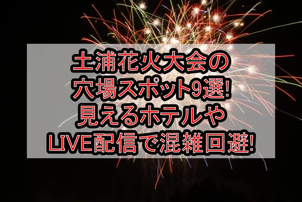 土浦花火大会2024の穴場スポット9選!見える場所･ホテルやLIVE配信で混雑回避!