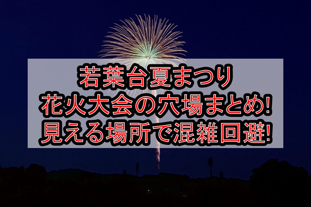 若葉台夏まつり花火大会2024の穴場まとめ!見える場所で混雑回避!