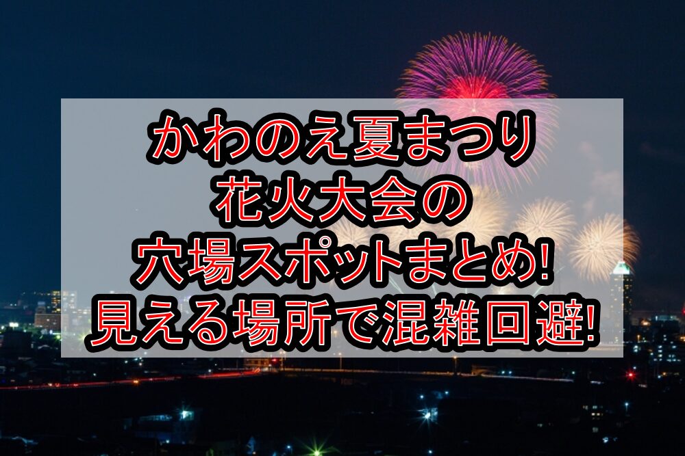 かわのえ夏まつり花火大会2025の穴場スポットまとめ!見える場所で混雑回避!
