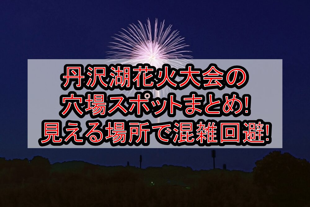 丹沢湖花火大会2024の穴場スポットまとめ!見える場所で混雑回避!