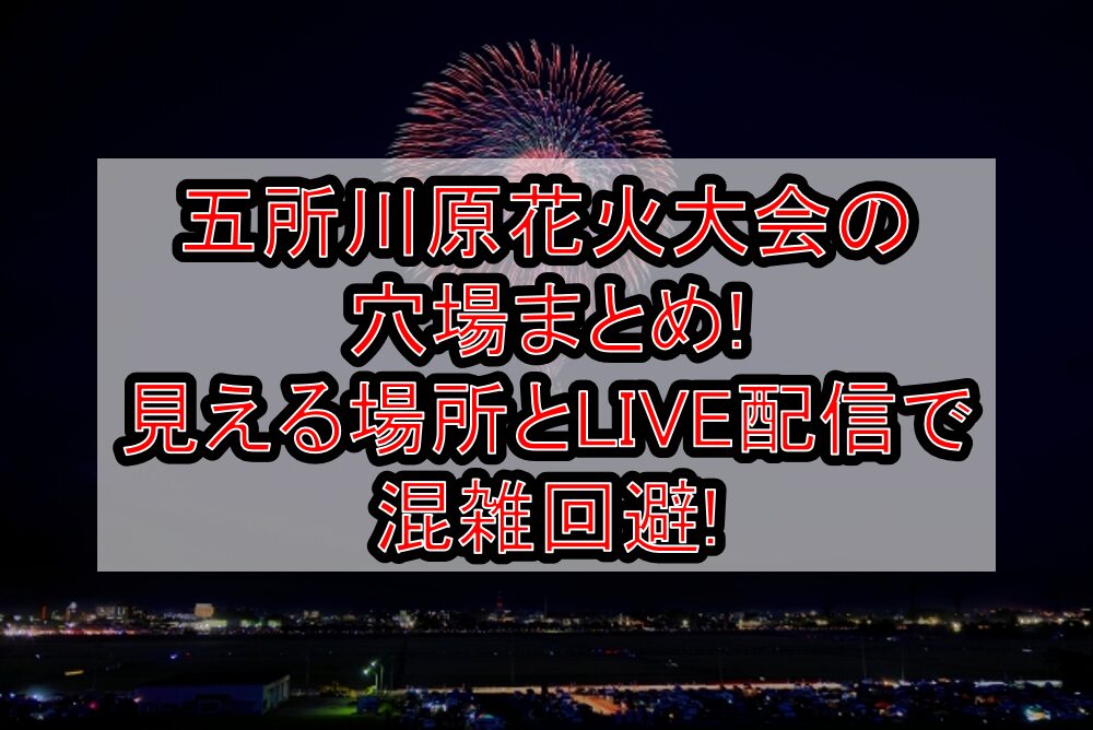 五所川原花火大会2025の穴場まとめ!見える場所とLIVE配信で混雑回避!