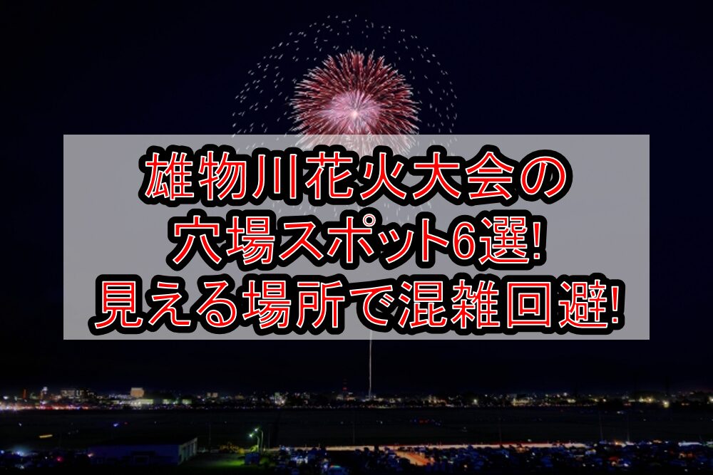 雄物川花火大会2025の穴場スポット6選!見える場所で混雑回避!