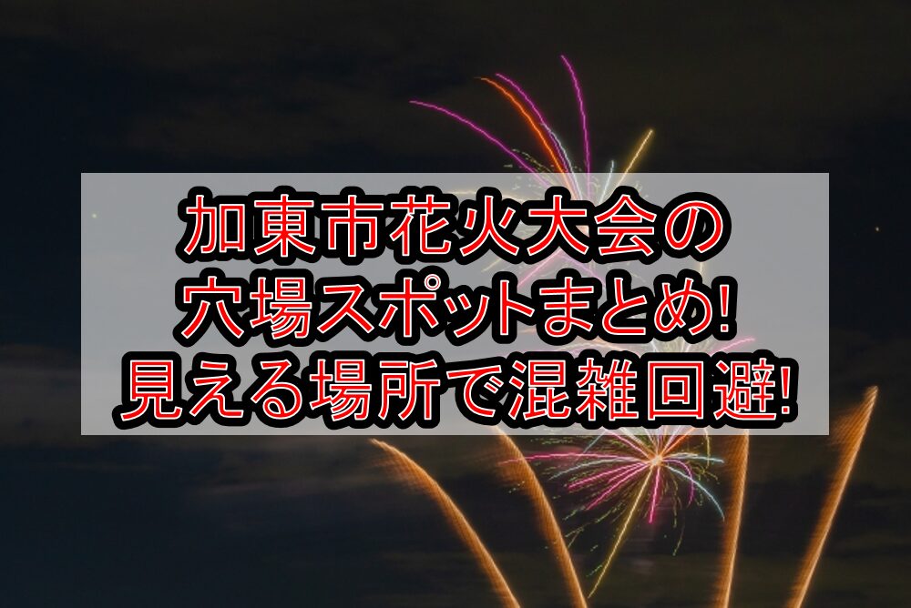 加東市花火大会2024の穴場スポットまとめ!見える場所で混雑回避!
