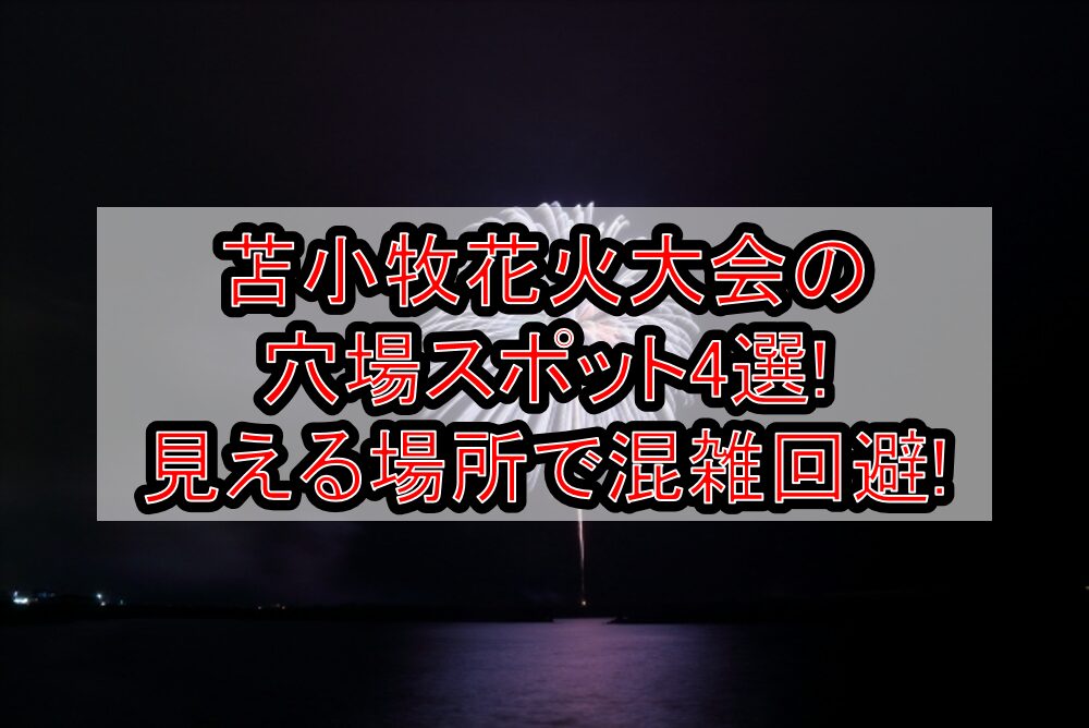 苫小牧花火大会2025の穴場スポット4選!見える場所で混雑回避!