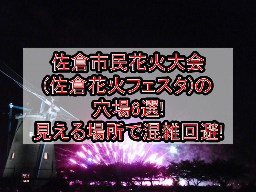 佐倉市民花火大会(佐倉花火フェスタ)2025の穴場6選!見える場所で混雑回避!