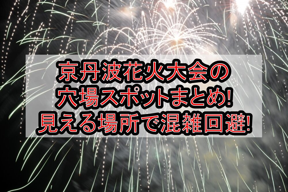 京丹波花火大会2025の穴場スポットまとめ!見える場所で混雑回避!