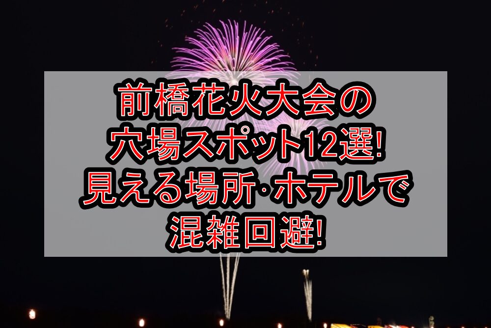 前橋花火大会2025の穴場スポット12選!見える場所･ホテルで混雑回避!