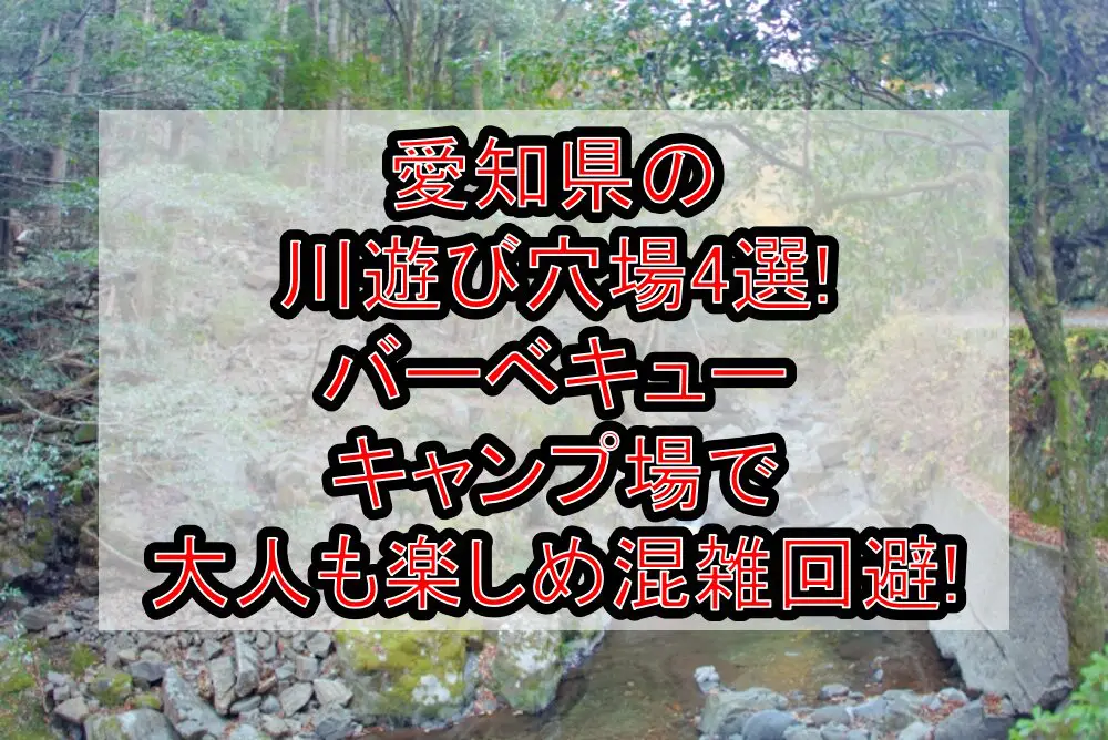 愛知県の川遊び穴場4選!バーベキュー･キャンプ場で大人も楽しめ混雑回避!
