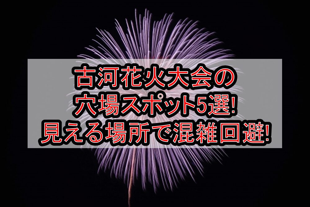 古河花火大会2025の穴場スポット5選!見える場所で混雑回避!