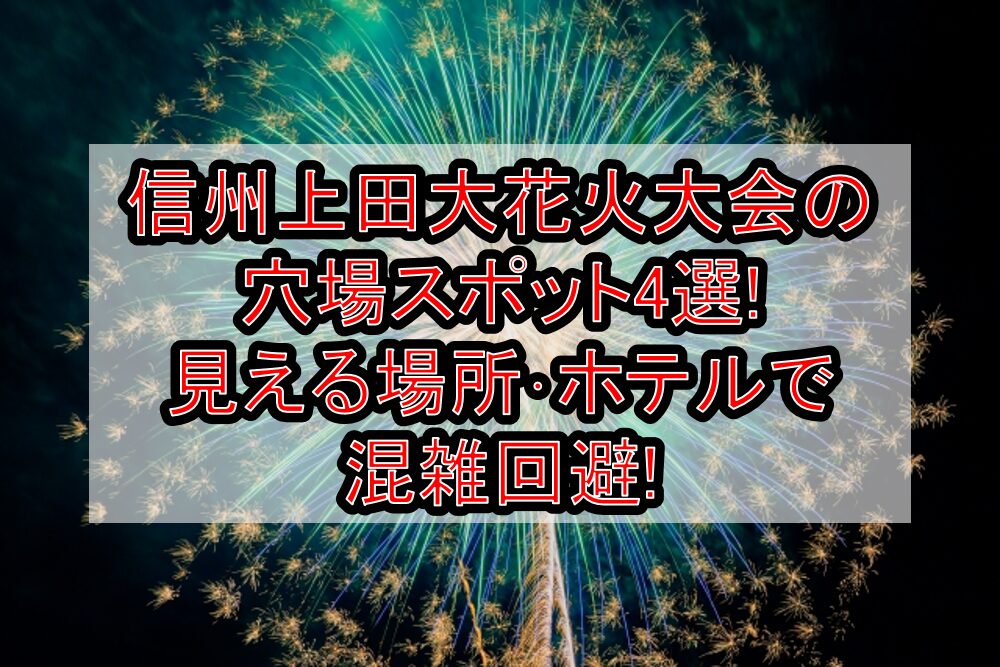 信州上田大花火大会2025の穴場スポット4選!見える場所･ホテルで混雑回避!