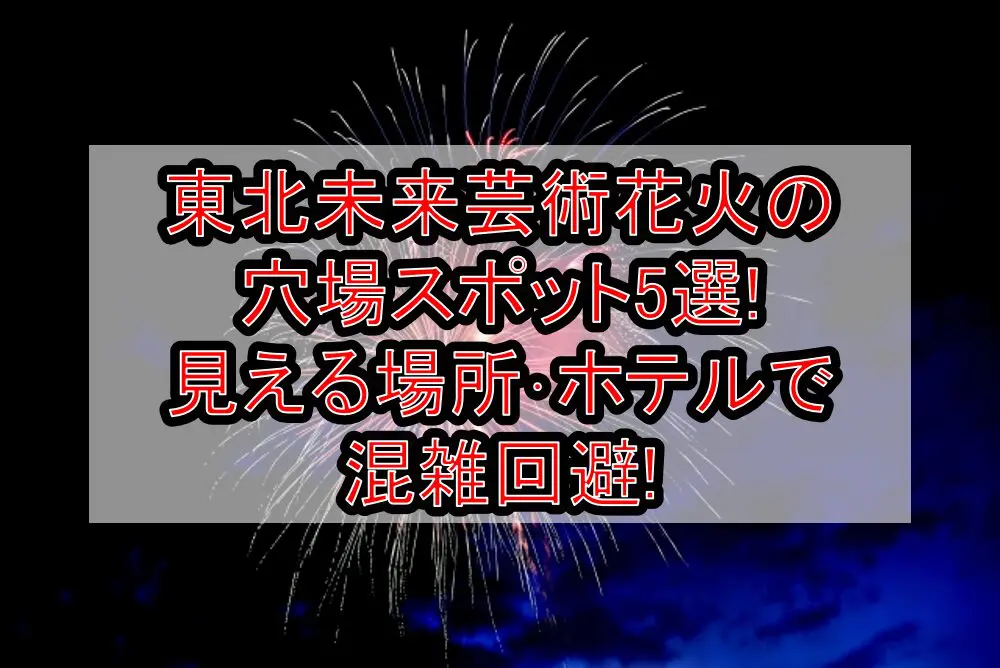東北未来芸術花火2024の穴場スポット5選!見える場所･ホテルで混雑回避!