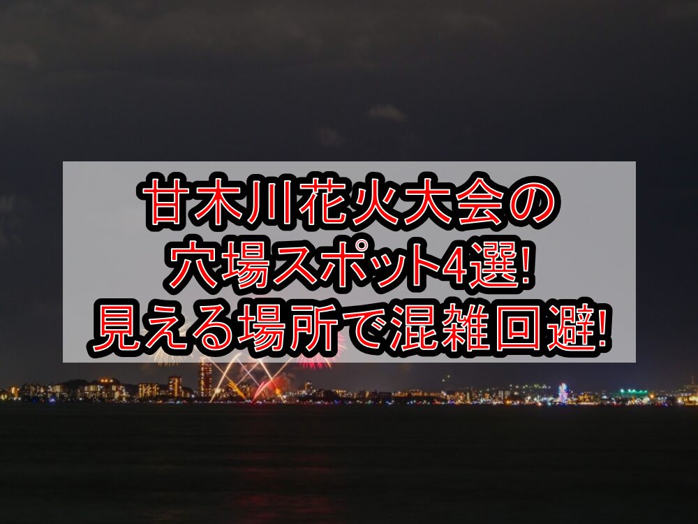 甘木川花火大会2025の穴場スポット4選!見える場所で混雑回避!