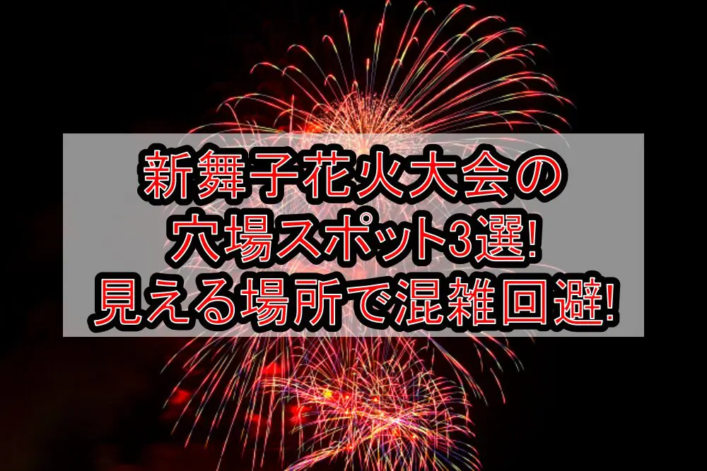 新舞子花火大会2024の穴場スポット3選!見える場所で混雑回避!