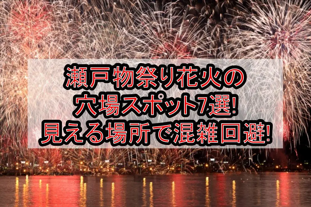 瀬戸物祭り花火2024の穴場スポット7選!見える場所で混雑回避!