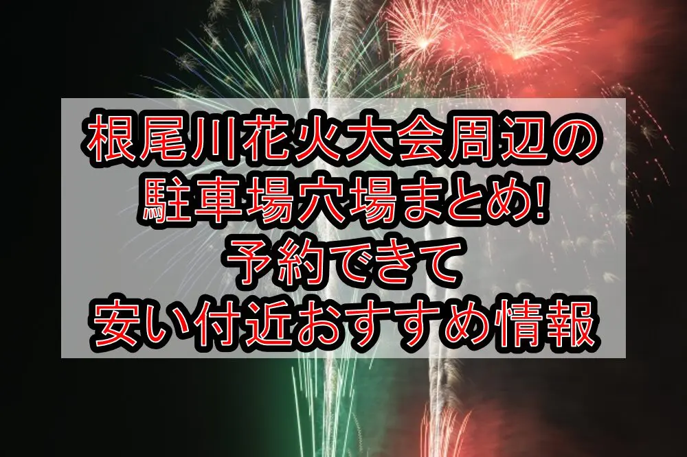 根尾川花火大会周辺の駐車場穴場まとめ!予約できて安い付近おすすめ情報