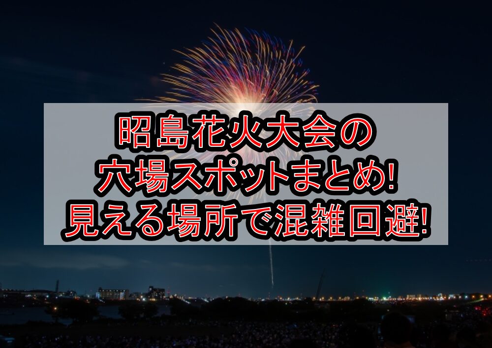 昭島花火大会2025の穴場スポットまとめ!見える場所で混雑回避!