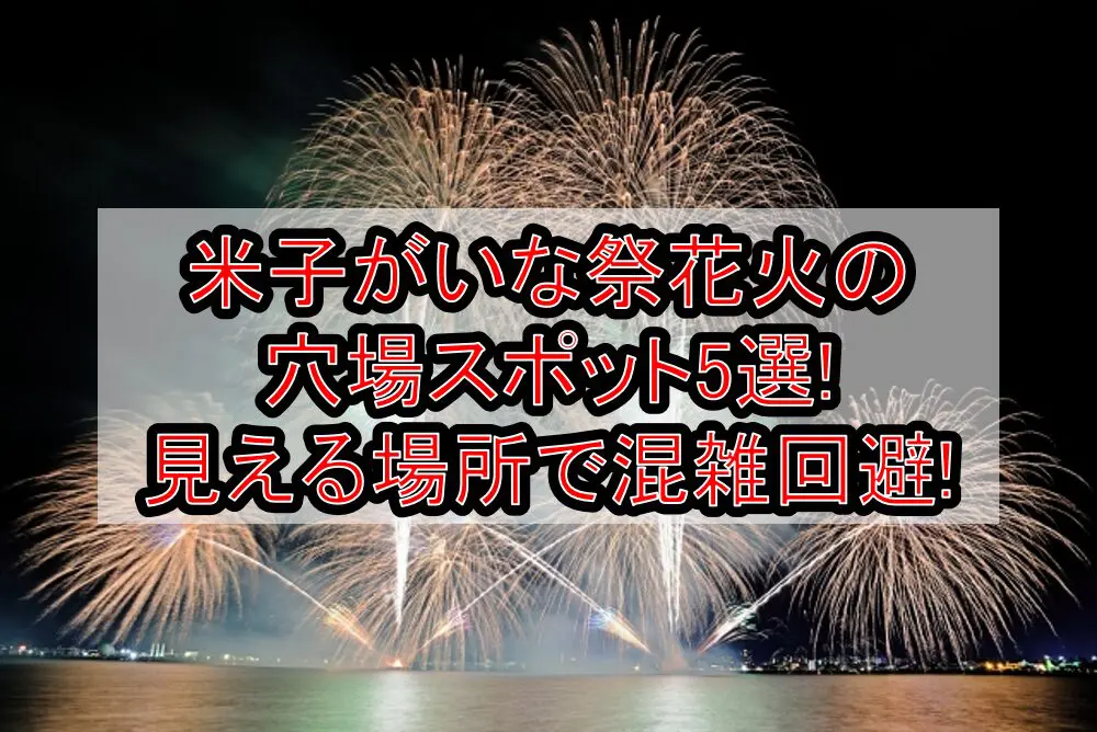 米子がいな祭花火2024の穴場スポット5選!見える場所で混雑回避!