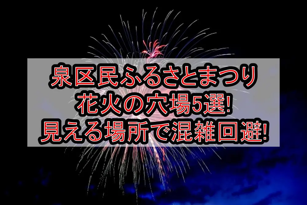 泉区民ふるさとまつり花火2024の穴場5選!見える場所で混雑回避!