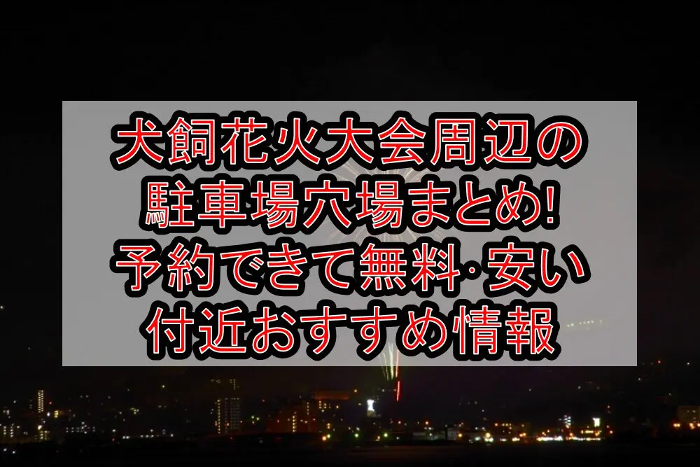 犬飼花火大会周辺の駐車場穴場まとめ!予約できて無料･安い付近おすすめ情報