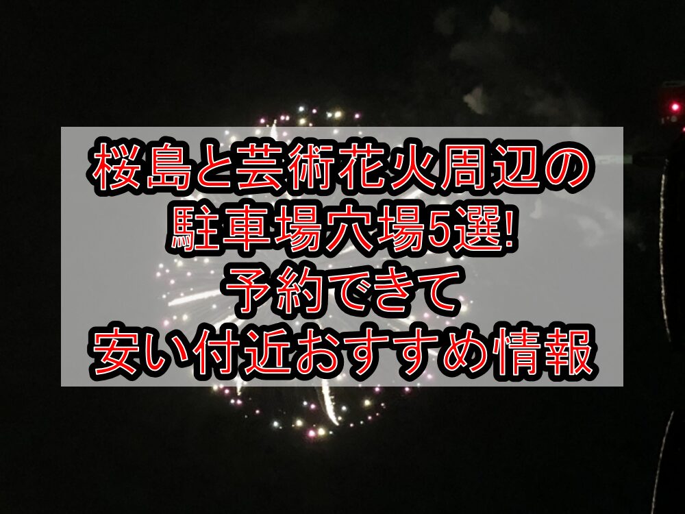 桜島と芸術花火2025周辺の駐車場穴場5選!予約できて安い付近おすすめ情報