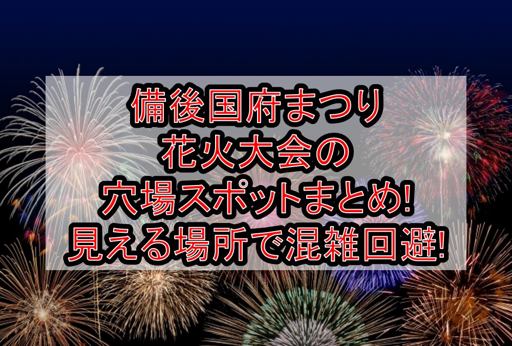 備後国府まつり花火大会2025の穴場スポットまとめ!見える場所で混雑回避!