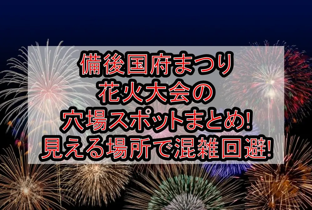 備後国府まつり花火大会2025の穴場スポットまとめ!見える場所で混雑回避!