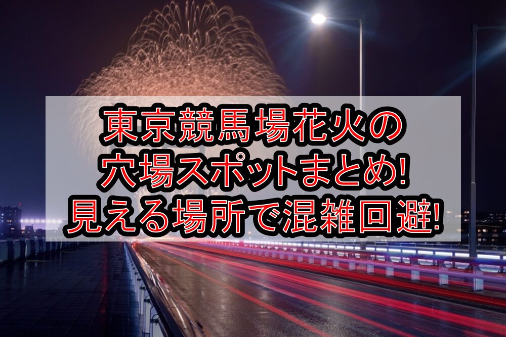 東京競馬場花火2025の穴場スポットまとめ!見える場所で混雑回避!