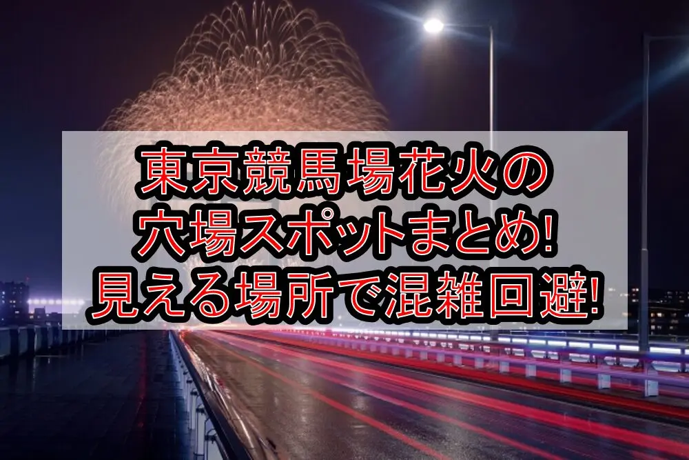 東京競馬場花火2025の穴場スポットまとめ!見える場所で混雑回避!