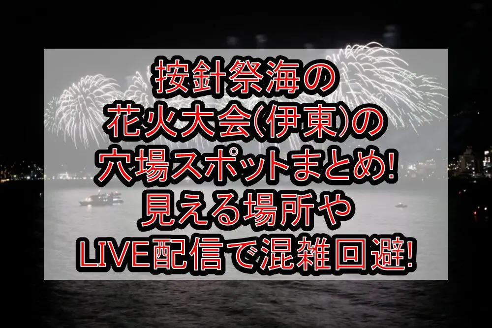按針祭海の花火大会(伊東)2025の穴場スポット4選!見える場所やLIVE配信で混雑回避!