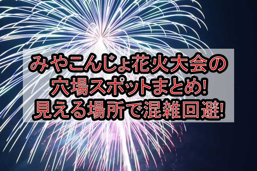 みやこんじょ花火大会2025の穴場スポットまとめ!見える場所で混雑回避!